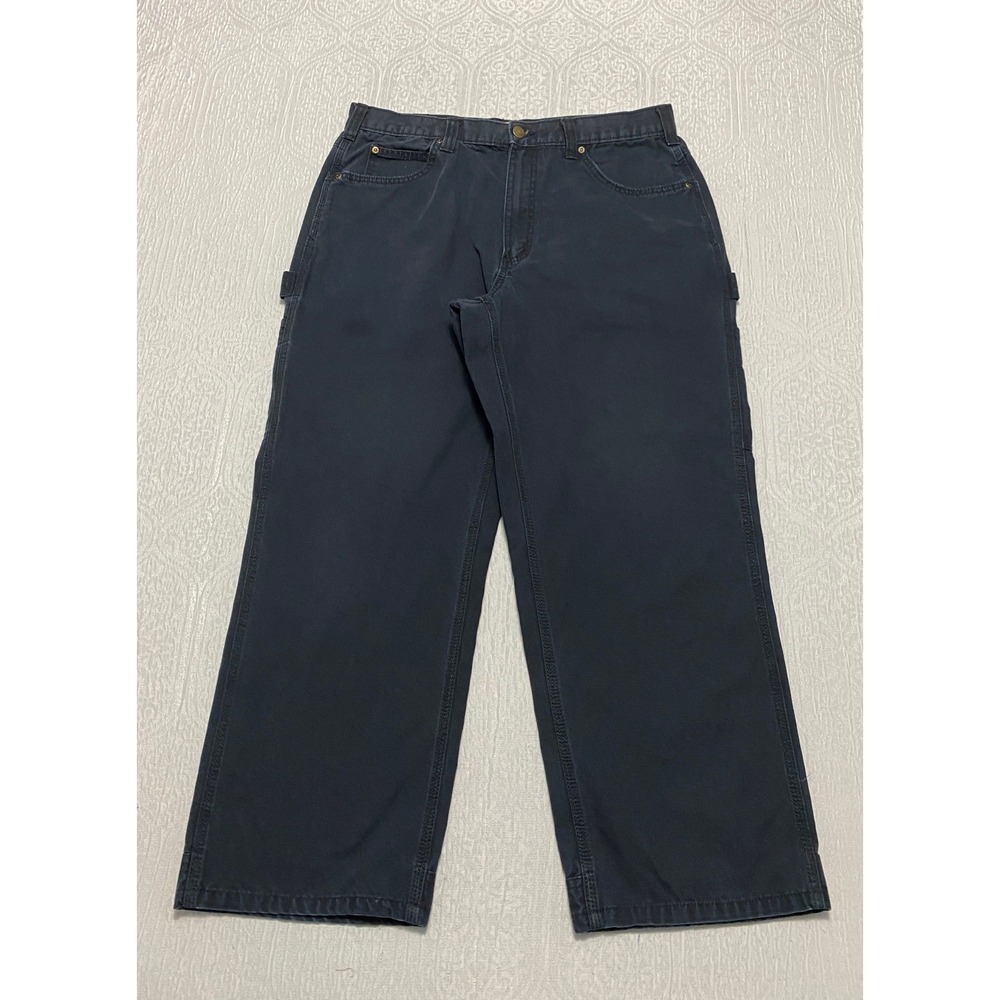 Amazon Essentials Carpenter Pants Men's Size 35×28 Blue Relaxed Fit